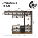 Ver imagem 3 de Armário de Cozinha Completa 270 cm Rustic/Preto Lux Madesa 08
