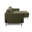 Ver imagem 6 de Sofá Decorativo Karine 3 Lugares Sala de Estar 230cm com Chaise Pés em Aço Couro Fendi G88 - Gran Be