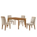 Ver imagem 2 de Mesa de Jantar Liz 120cm Mdf Canto Copo e com 4 Cadeiras Melissa