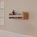 Ver imagem 1 de Prateleira Porta Brinquedo Cinza Claro 70 X 12cm Suporte Invisivel