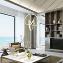 Ver imagem 5 de Luminária Pendente 36w Led Integrado 3 em 1 Moderno Dourado Lumier Micenas