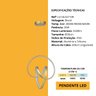 Luminária Pendente 36w Led Integrado 3 em 1 Moderno Dourado Lumier Micenas - 7