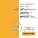 Ver imagem 7 de Luminária Pendente 36w Led Integrado 3 em 1 Moderno Dourado Lumier Micenas