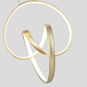 Ver imagem 3 de Luminária Pendente 36w Led Integrado 3 em 1 Moderno Dourado Lumier Micenas