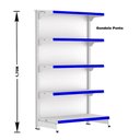 Ver imagem 4 de Gondola Centro 170 Fit Ate 6 Metros 1 Ponta Branco 65b Pe Azul