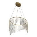 Ver imagem 1 de Lustre Pendente Taschibra Magda Led Bivolt Dourado 2700k Luz Amarela 15051099