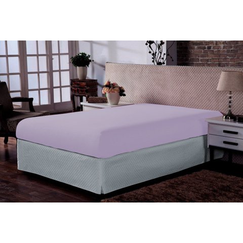 lençol Solteiro Avulso Liso Malha Doce Vida Lilás Geada