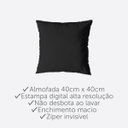 Ver imagem 3 de Kit 5 Almofadas Cheias 40cm X 40cm Decorativas Estampadas Digital Sala Sofá Quarto Chevron Cinza