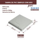 Ver imagem 3 de Tampa Pvc Esgoto Caixa de Gordura 30x30cm Branca Simple