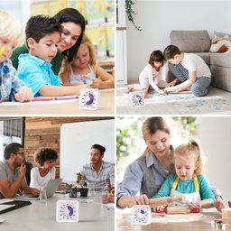 Secura Timer Visual de 60 Minutos para Sala de Aula e Estudo (roxo e Branco) - 6