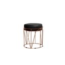 Ver imagem 1 de Puff Babu Bronze Tecido Sintético Preta Metal Móveis