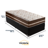 Cama Box Baú Solteiro Preta e Colchão Classic Superlastic Anjos - 3