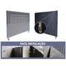 Cabeceira Queen Estofada Double Corano Marrom 160 X 120 Rbl - 3