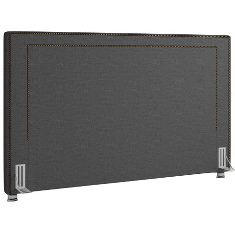 Cabeceira Cama Box Queen 160 Cm P05 Berlim Linho Cinza Escuro - Lyam Decor