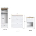 Ver imagem 5 de Conjunto Quarto Completo Solteiro 3 Peças 2 Portas 6 Gavetas Branco - Decibal Móveis