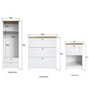 Ver imagem 3 de Conjunto Quarto Solteiro Completo 3 Peças 2 Portas 6 Gavetas Americano Cor Branco - Decibal Móveis