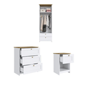 Ver imagem 4 de Conjunto Quarto Completo Solteiro 3 Peças 2 Portas 6 Gavetas Branco - Decibal Móveis