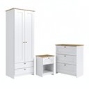 Ver imagem 2 de Conjunto Quarto Completo Solteiro 3 Peças 2 Portas 6 Gavetas Branco - Decibal Móveis