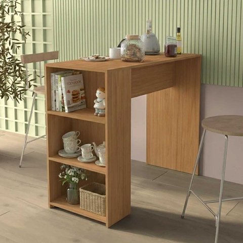 Bancada de Cozinha com Nichos 136cm Soluzione Móveis