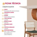 Ver imagem 7 de Sala de Jantar Mesa Ellis 220cm Madeira Tampo com Vidro com 8 Cadeiras Eva Premium