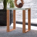 Ver imagem 2 de Mesa de Canto Industrial 100% Mdf Off White/freijó F33 - Pradel