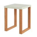 Ver imagem 1 de Mesa de Canto Industrial 100% Mdf Off White/freijó F33 - Pradel