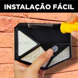Arandela Luminária com 100 Leds Solar a Prova D'água - 5