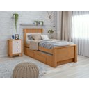 Ver imagem 1 de Cama Solteiro Bibox 2 Gavetas Athenas - Lp - Rei de Casa Amendoa Clean/off White
