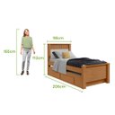 Ver imagem 2 de Cama Solteiro Bibox 2 Gavetas Athenas - Lp - Rei de Casa Amendoa Clean/off White