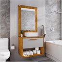 Ver imagem 2 de Conjunto para Banheiro Zenith Mdp 12mm com Cuba Naturalle Off White Ofertamo