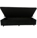 Ver imagem 2 de Cama Báu Box Base Solteiro Suede Preto Blindado com Pistões a Gás.