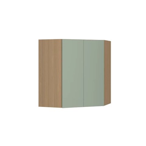Armário de Parede Modulado Canto Oblíquo 74cm X 74cm 2 Portas Slim Luciane