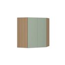 Ver imagem 1 de Armário de Parede Modulado Canto Oblíquo 74cm X 74cm 2 Portas Slim Luciane