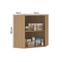 Ver imagem 2 de Armário de Parede Modulado Canto Oblíquo 74cm X 74cm 2 Portas Slim Luciane