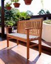Ver imagem 5 de Conjunto Jardim Premium Madeira de Lei 3 Bancos e 1 Mesa de Centro com Estofado Bege Área Externa