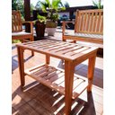 Ver imagem 7 de Conjunto jardim PREMIUM madeira de LEI 3 bancos e 1 Mesa de centro com Estofado Bege Área Externa