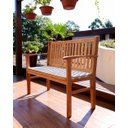 Ver imagem 5 de Conjunto jardim PREMIUM madeira de LEI 3 bancos e 1 Mesa de centro com Estofado Bege Área Externa
