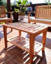 Ver imagem 7 de Conjunto Jardim Premium Madeira de Lei 3 Bancos e 1 Mesa de Centro com Estofado Bege Área Externa