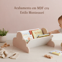 Ver imagem 3 de Caixote Porta Livro de Chão Organizador de Revistas Brinquedos Nuvem