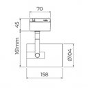Ver imagem 2 de Spot Direcionável Stella Flow para Trilho Eletrificado Trace Par 30 Cdmr E27 Bivolt