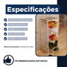 Fruteira Suporte de Chão para Cozinha Tampo Madeira Mdf 3 Cestos em Aço Estilo Industrial Branco - 6