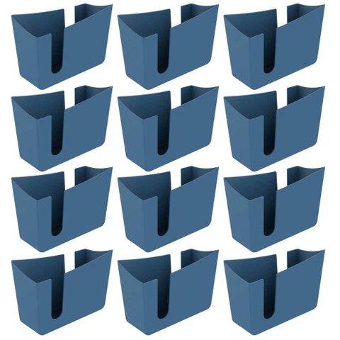 Kit 12 Porta Guardanapos de Mesa Organizador Trio Crippa Azul Restaurante Lanchonete