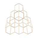Ver imagem 3 de ADEGA PORTA BEBIDAS COLMEIA SUPORTE PARA 6 GARRAFAS VINHO WISKY CHAMPANHE ROSE GOLD LUXO