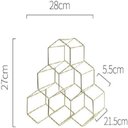 Ver imagem 5 de ADEGA PORTA BEBIDAS COLMEIA SUPORTE PARA 6 GARRAFAS VINHO WISKY CHAMPANHE ROSE GOLD LUXO