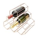 Ver imagem 1 de ADEGA PORTA BEBIDAS COLMEIA SUPORTE PARA 6 GARRAFAS VINHO WISKY CHAMPANHE ROSE GOLD LUXO