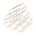 Ver imagem 2 de ADEGA PORTA BEBIDAS COLMEIA SUPORTE PARA 6 GARRAFAS VINHO WISKY CHAMPANHE ROSE GOLD LUXO