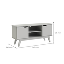 Ver imagem 6 de Rack + Painel Pr 1.40m Estilo Retrô para Tv até 55'' Cor Branco / Cinamomo