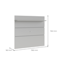 Ver imagem 5 de Rack + Painel Pr 1.40m Estilo Retrô para Tv até 55'' Cor Branco / Cinamomo