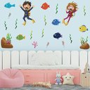Ver imagem 2 de Adesivo Box de Banheiro e Parede Infantil Nadadores Oceano