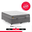 Ver imagem 5 de Cama Box Baú Casal Biapartido + Colchão Life D33 Pillow Top 61x138x188cm - Cinza - e-Shop Casa